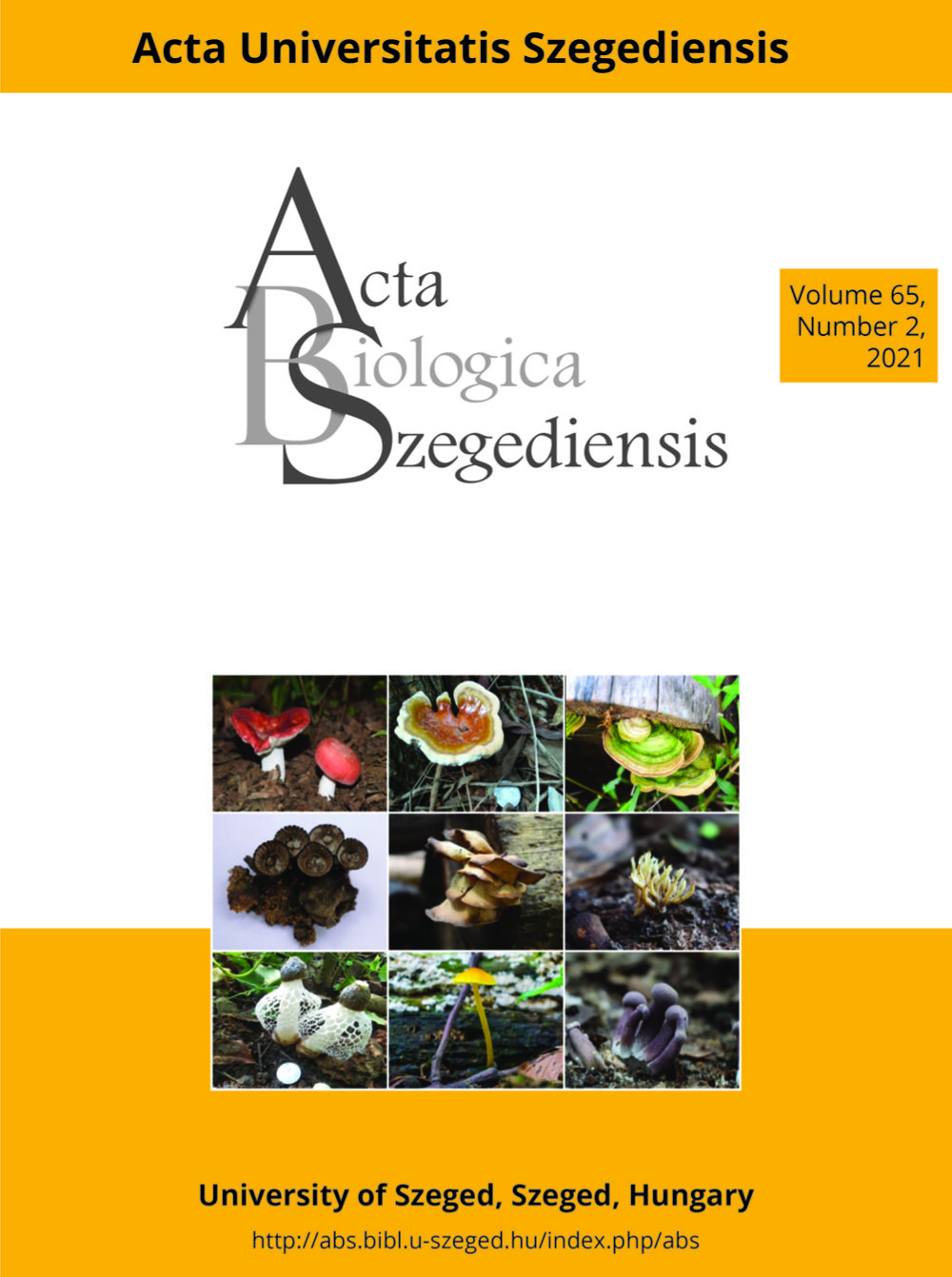 Cover of Acta Biologica Szegediensis 2021 65/2